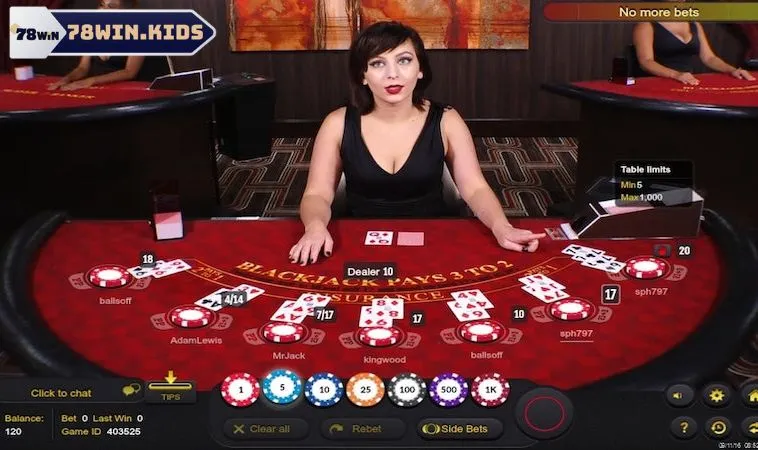 78win cung cấp các ván Blackjack vô cùng minh bạch 